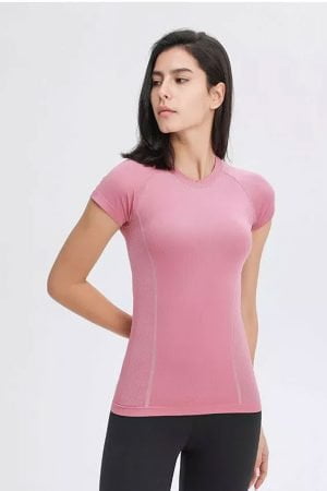 Lua Yoga Tight Round Neck Yoga Tops